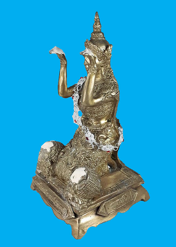 แม่นางกวัก(นางโกย) รุ่นแรก พระอธิการใจ วัดพระยาญาติ จ.สมุทรสงคราม ปี2558 ตะกรุด 3 ดอก