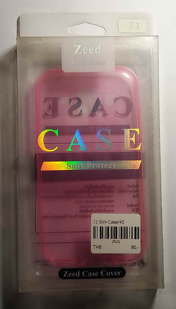 เคสโทรศัพท์มือถือ samsung galaxy j1 ยางใส สีชมพู   ราคา 50 บาท พร้อมส่ง ลงทะเบียน 