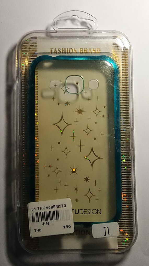 เคสโทรศัพท์มือถือ samsung Galaxy J1 (2016) ยางTPU ขอบ สีฟ้า   ราคา 80 บาท พร้อมส่ง ลงทะเบียน 
