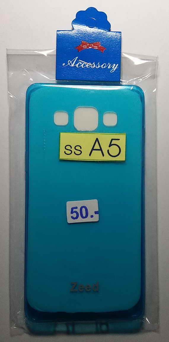 เคสโทรศัพท์มือถือ samsung A5  ยางใสแบบนิ่ม  สีฟ้า   50  บาท พร้อมส่ง
