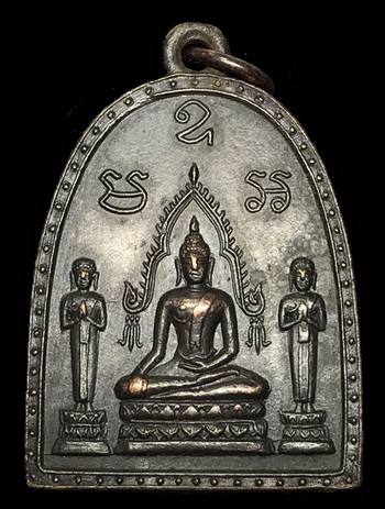 เหรียญพระพุทธ โมคคัลลาน์-สารีบุตร  วัดศรีพโลทัย จ.ชลบุรี