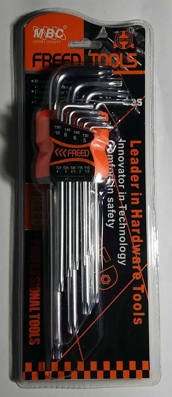 ประเเจ L หกเหลี่ยมทอกซ์ แบบยาว FREED   9 ตัว / ชุด 