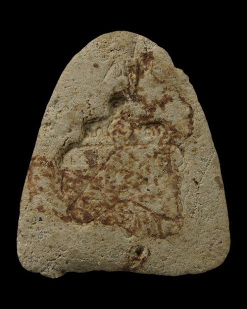 พระปิดตาหลังยันต์ห้า ปี2516 เนื้อผง วัดเนินกระปรอก จ.ระยอง ไม่ลงทอง หลวงปู่ทิม-ปลุกเสก มาพร้อมบัตร