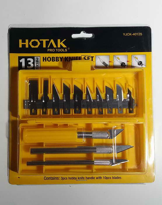 ชุดใบมีด  HOTAK   พร้อมด้ามจับ 3 อัน ใบมีด 13 ใบ / ชุด 