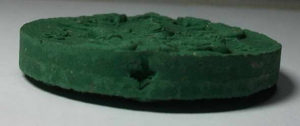 จตุคามรามเทพเนื้อผงว่านเขียว ไม่ทราบที่กล่องหาย ขนาด 5 cm