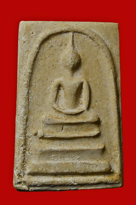 พระสมเด็จ100ปี วัดระฆัง พิมพ์เส้นด้ายลึก ฟอร์มเศียรโต พร้อมกล่อง