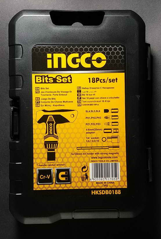 ไขควงเอนกประสงค์ INGCO พร้อมอุปกรณ์ 17 ชิ้น / ชุด  กล่องบรรจุสวยงาม 