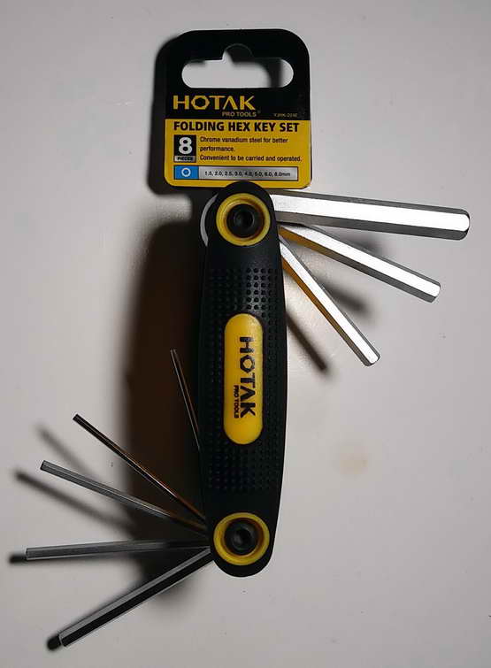 ประเเจ L หกเหลี่ยม HOTAK ชนิดพกพา   ขนาด 1.5 2.0 2.5 3.0 4.0 5.0 6.0 8.0 mm 
