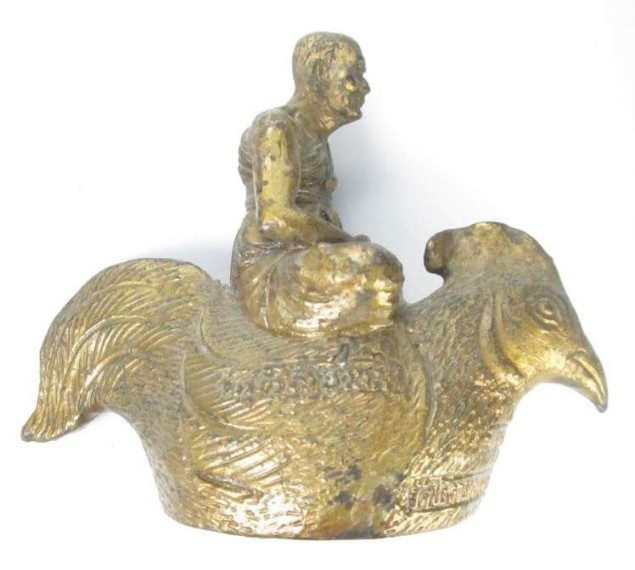 รูปหล่อ ขี่ไก่ หลวงพ่อไสว วัดปรีดาราม(ยายส้ม) จ.นครปฐม อายุ 77 ปี ปี 2541 รับประกันแท้100%