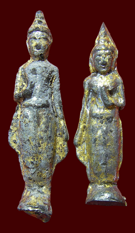 พระปางห้ามญาติ เนื้อชินเงิน กรุวัดเกาะ(สัมพันธวงศ์) ศิลปะรัต นะโกสินทร์ตอนต้น (อายุ200กว่าปี)