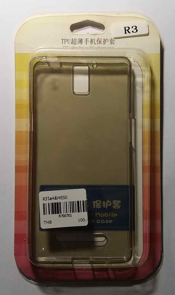 เคส มือถือ OPPO R3   แบบใส  สีเทา   50  พร้อมส่ง