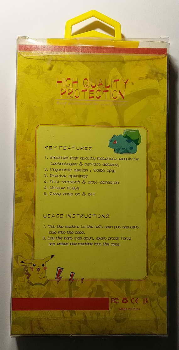 เคส มือถือ IPhone6  6G/4.7 ขอบเหลืองหลังใส ลายโปเกม่อน  60 บาทพร้อมส่ง