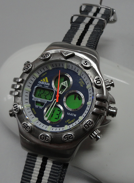 นาฬิกา ADIDAS ของแท้ ดิจิตอลสปอร์ตแอคทีฟโครโนกราฟ2ระบบ