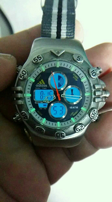 นาฬิกา ADIDAS ของแท้ ดิจิตอลสปอร์ตแอคทีฟโครโนกราฟ2ระบบ