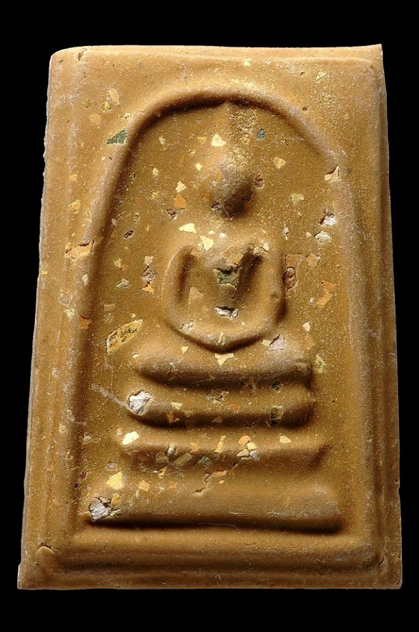 พระสมเด็จบางขุนพรหม รุ่นอมตมหามงคล ปี2554 พิมพ์ใหญ่ A เกศทะลุซุ้ม+โรยผงเก่า " เนื้อพิเศษๆๆสีน้ำตาล "