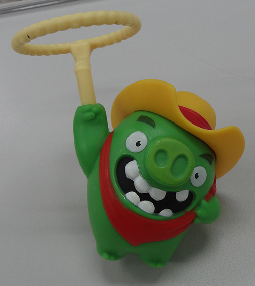 โมเดล หมูสุดแสบจากหนัง Angry Bird บ่วงบาศก์หมุนได้