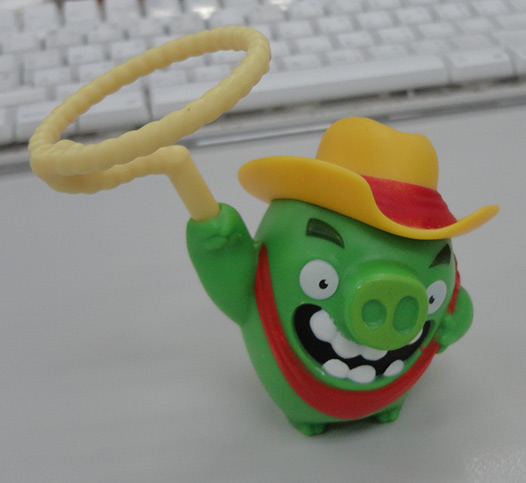 โมเดล หมูสุดแสบจากหนัง Angry Bird บ่วงบาศก์หมุนได้