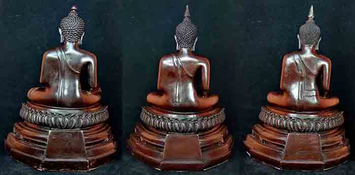 ***พระพุทธรูปบูชาศิลป์แบบเชียงแสน + สุโขทัย + อู่ทอง เนื้อเรซิ่นผสมแร่เหล็กน้ำพี้ งานพุทธศิลป์พุทธลั