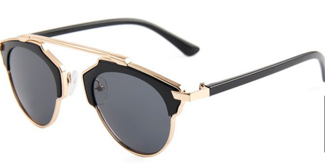 แว่นตา Space ขอบทอง ขาดำ UV400 PROTECTION ของใหม่ พร้อมซองและผ้าเช็ดเลนส์