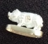 หมูจิ๋วเนื้อเงิน หลวงพ่อเปิ่นวัดบางพระ รุ่นนำโชค ปี2541