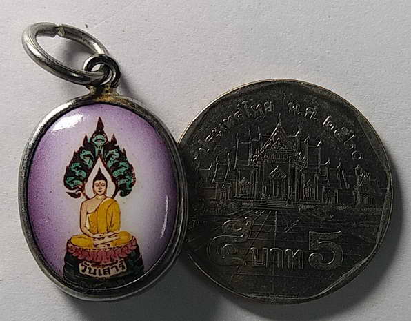 20 บาทแดง  ล็อกเก็ต พระพุทธปางนาคปรก สำหรับคนเกิดวันเสาร์