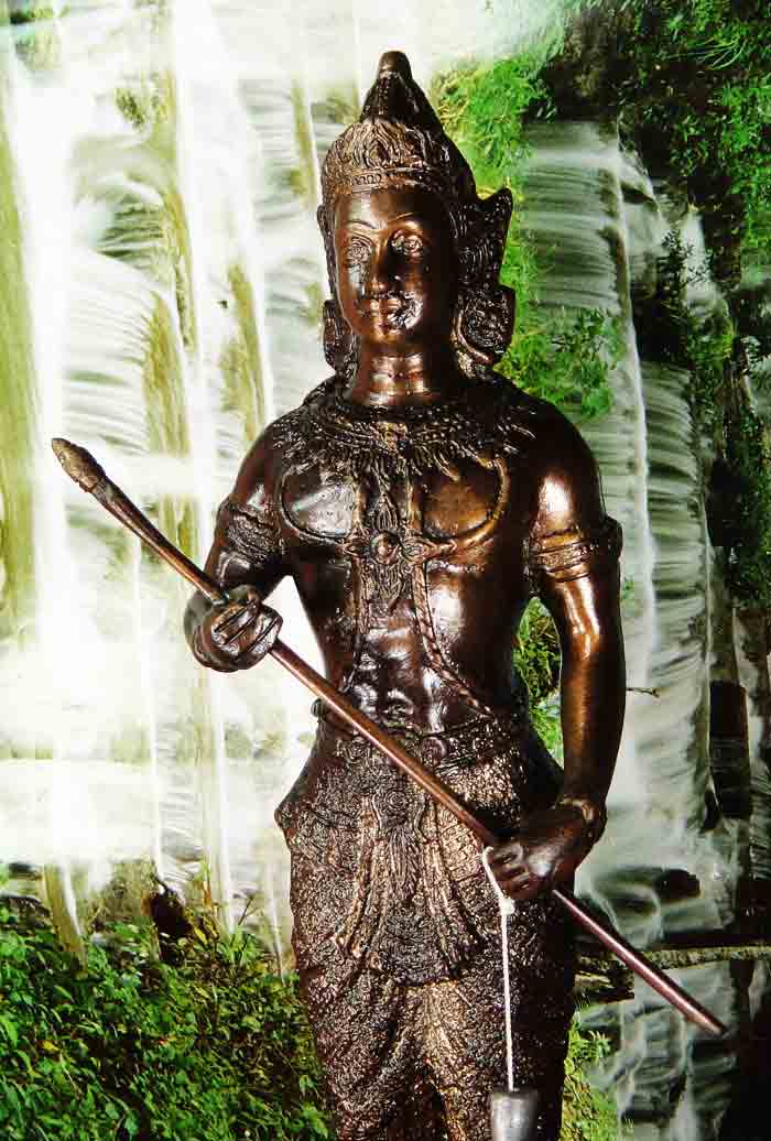 พระวิษณุกรรม เทพผู้สร้าง บรมครูแห่งช่างทั้งปวง ทองเหลืองรมมันปู ขนาด สูง 12 นิ้ว ฐานกว้าง 3 นิ้ว