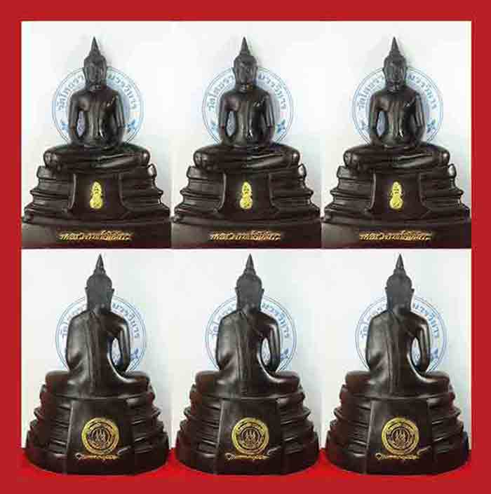 ***ยกชุด 3 องค์***พระบูชา พระพุทธโสธร เนื้อเรซิ่นผสมแร่เหล็กน้ำพี้ ใต้ฐานปั๊มยันต์พร้อมกล่องตราวัดบร