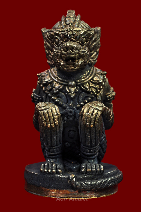 หนุมานเนื้อนวโลหะก้นทองคำ รุ่น มงคลบูรพา หลวงปู่บัว ถามโก วัดศรีบุรพาราม พศ.2561 หมายเลข No.134