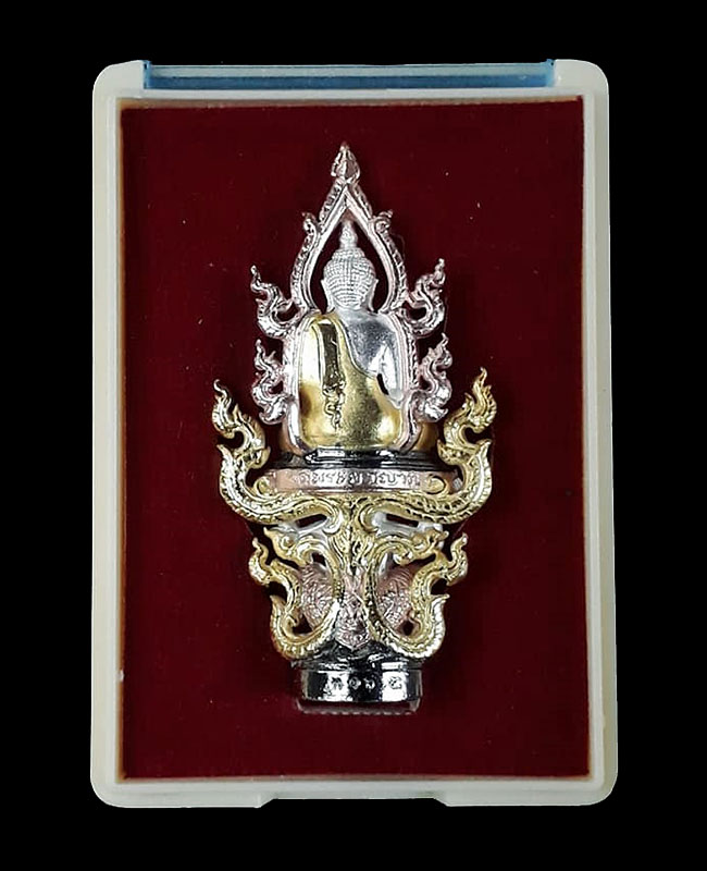 พระพุทธนิมิตรพิชิตมาร รุ่นพิชิตมาร พระอธิการใจ วัดพระยาญาติ จ.สมุทรสงคราม ปี2559 เนื้อ 4K ซุ้มสีนาค