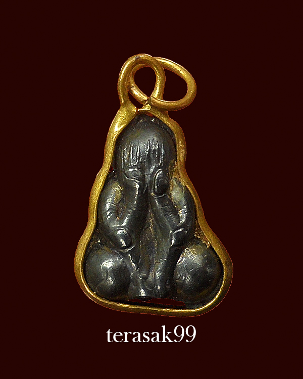 พระปิดตาสองหน้า พิมพ์เล็ก เนื้อเมฆพัตร หลวงพ่อเดิม วัดหนองโพ จ.นครสวรรค์ ราคาเบาๆ(3)