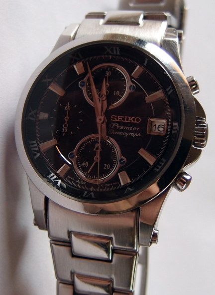 นาฬิกา SEIKO ของแท้ รุ่น PREMIER โครโนกราฟ Black