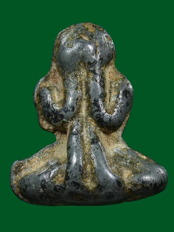 พระปิดตาลวงพ่อวงษ์ (พระครูพรหมวิสุทธิ์) เนื้อชินเขียว วัดทุ่ งผักกูด จ.นครปฐม