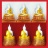 ***ยกชุด 3 องค์***พระบูชา พระพุทธโสธร เนื้อเรซิ่นองค์ทอง ฐานแดง ใต้ฐานปั๊มยันต์พร้อมกล่องตราวัดบรรจุ