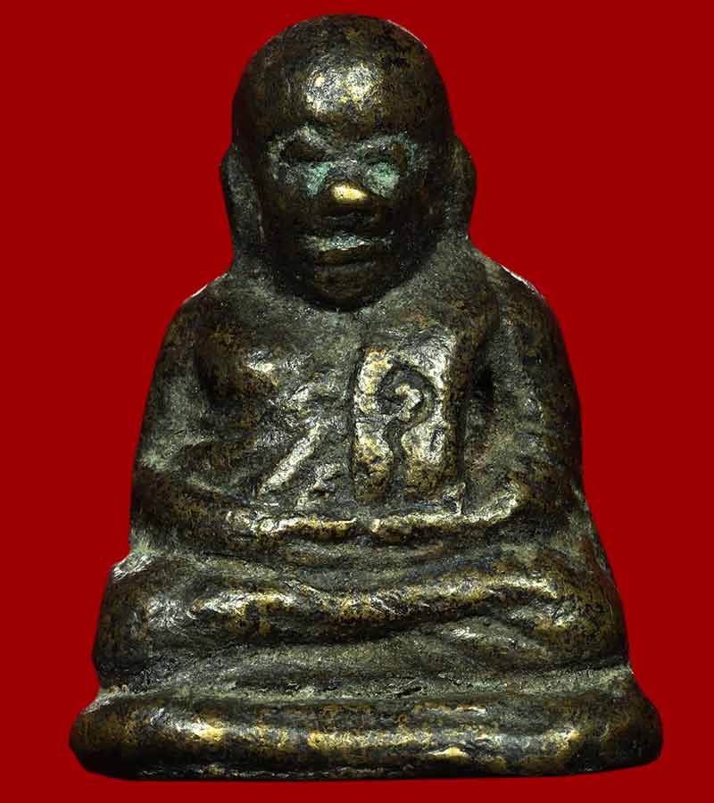 รูปหล่อ หลวงพ่อเงิน วัดบางคลาน รุ่นปืนแตก พิมพ์ เศียรโต นิยม มีโค๊ต วัดคงคาราม อ.โพทะเล จ.พิจิตร 