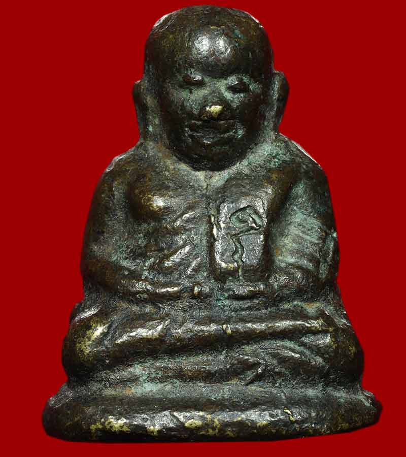 รูปหล่อ หลวงพ่อเงิน วัดบางคลาน รุ่นปืนแตก พิมพ์ เศียรโต นิยม มีโค๊ต วัดคงคาราม อ.โพทะเล จ.พิจิตร 