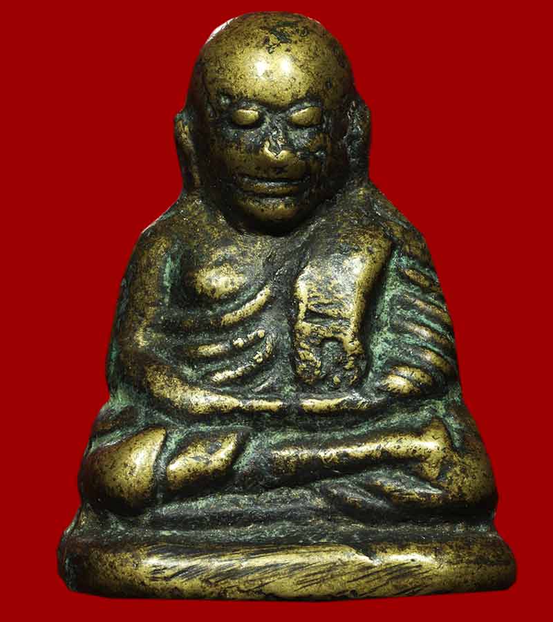 รูปหล่อ หลวงพ่อเงิน วัดบางคลาน รุ่นปืนแตก พิมพ์ เศียรโต นิยม วัดคงคาราม อ.โพทะเล จ.พิจิตร 