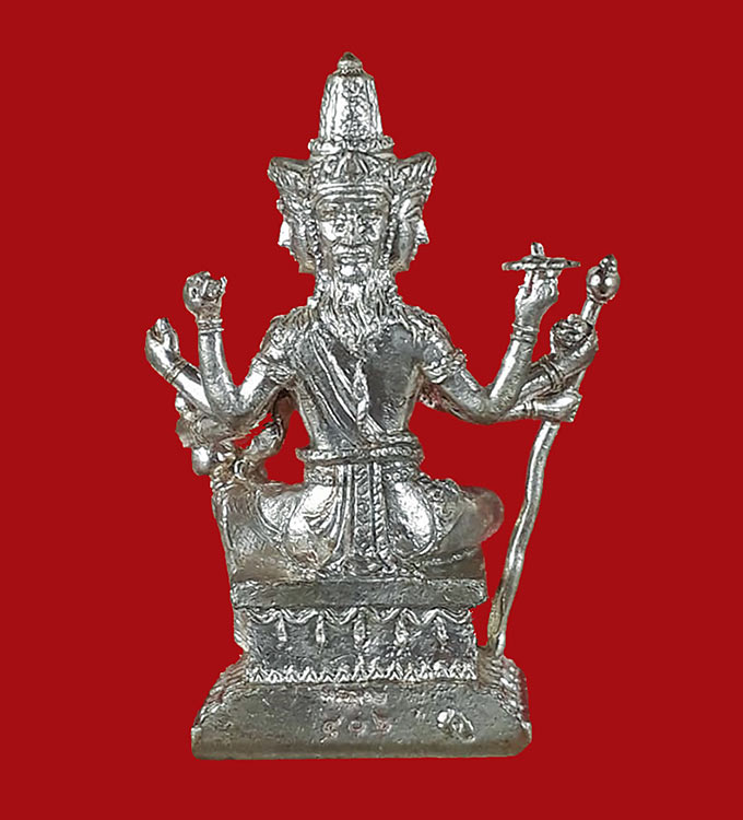 พระพรหมหล่อรุ่นแรก หลวงพ่อชำนาญ วัดบางกุฎีทอง (วัดชินวรารามวรวิหาร) จ.ปทุมธานี ปี2555