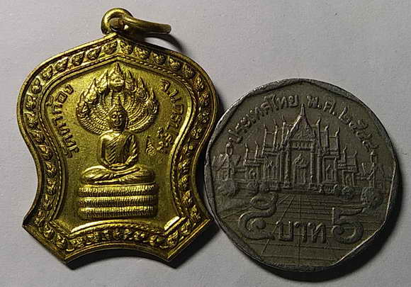 20 บาท เหรียญพระนาคปรก หลังหลวงพ่อแช่ม วัดตาก้อง จังหวัดนครปฐม ตอกโค๊ต