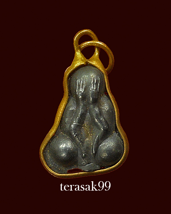 พระปิดตาสองหน้า พิมพ์เล็ก เนื้อเมฆพัตร หลวงพ่อเดิม วัดหนองโพ จ.นครสวรรค์ ราคาเบาๆ(3)