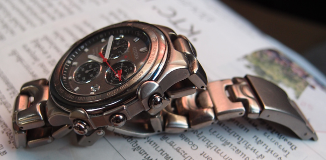 นาฬิกา CITIZEN Chonograph Alarm ตัวเรือน Titanium TACHYMETER เริ่มถูกกว่านาฬิกาวงเดียวปกติอีกครับ