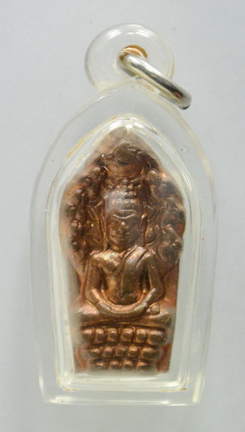 เคาะแรกแดง...ปรกใบมะขาม ทองแดง...หลวงพ่อโอด วัดจันเสน จ.นครสวรรค์ / เลี่ยมพลาสติคพร้อมบูชา