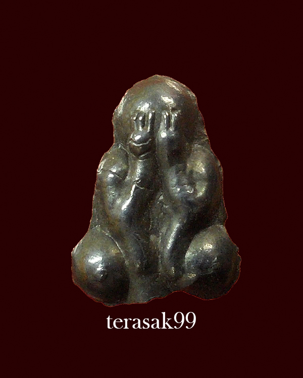 พระปิดตาสองหน้า พิมพ์เล็ก เนื้อเมฆพัตร หลวงพ่อเดิม วัดหนองโพ จ.นครสวรรค์ ราคาเบาๆ(1)