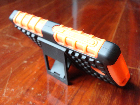 เคส NOKIA X แบบกันกระแทกสุดหรู ของใหม่ สีส้ม-ดำ สวยๆพร้อมขาตั้งในตัว