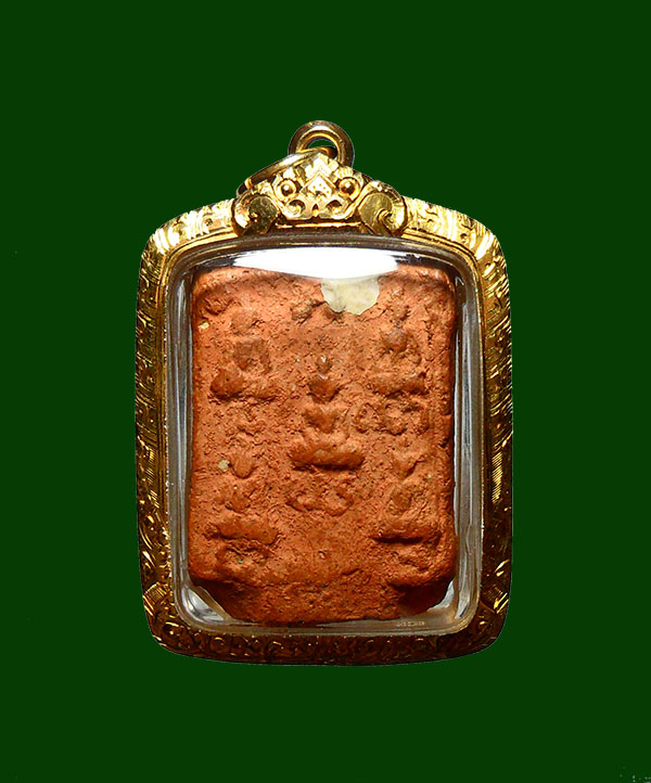 5500..หลวงพ่อทอง วัดราชโยธา พิมพ์พระเจ้า5พระองค์ หลังยันต์ เลี่ยมทองสวยๆ พร้อมบัตรรับรองพระแท้