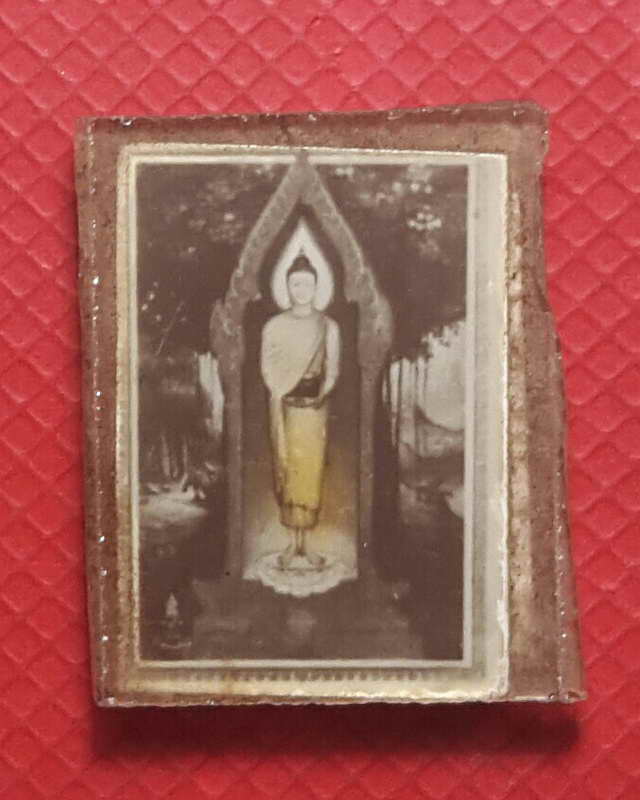 รูปถ่ายอัดกระจกพระประจำวันพุธกลางวันหลัง 9 รัชกาลของหลวงพ่อเดิม