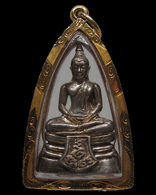 ปี 2537 พระกริ่ง รุ่น 120 ปี กรมศุลกากร พระพุทธโสธร เนื้อเงิน เลี่ยมทอง