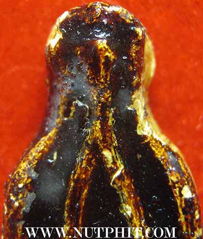 พระปิดตา ลป.เหรียญ เส้นด้ายผงจุ่มรัก พ.ศ.๒๔๙๗+บัตรรับรองพระแท้*164