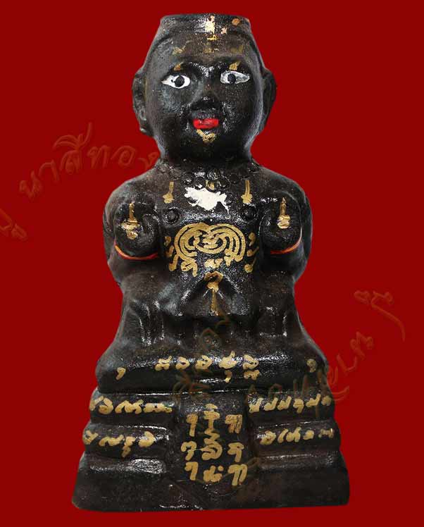 กุมารทอง หลวงปู่แย้ม รุ่นเจ้าสัวน้อย ประมาณ สูง ๗ นิ้ว ฐาน ๓ นิ้ว วัดสามง่าม จ.นครปฐม สร้างปี ๒