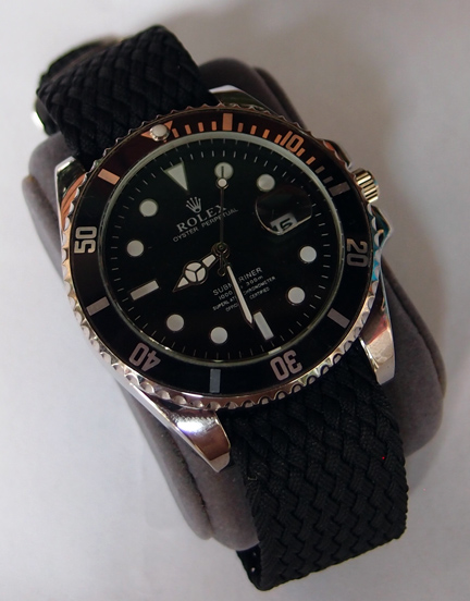 นาฬิกาROLEX SUBMARINER หน้าดำ เลนส์นูน สเกลขอบดำหมุนได้ ของใหม่ 