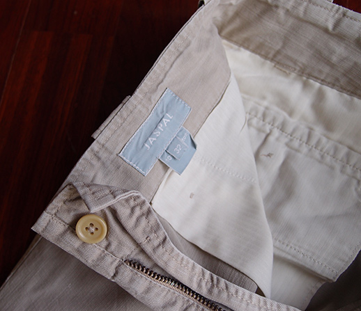 กางเกง JASPAL ของแท้ เอว 32 สีครีมน้ำตาลอ่อน 